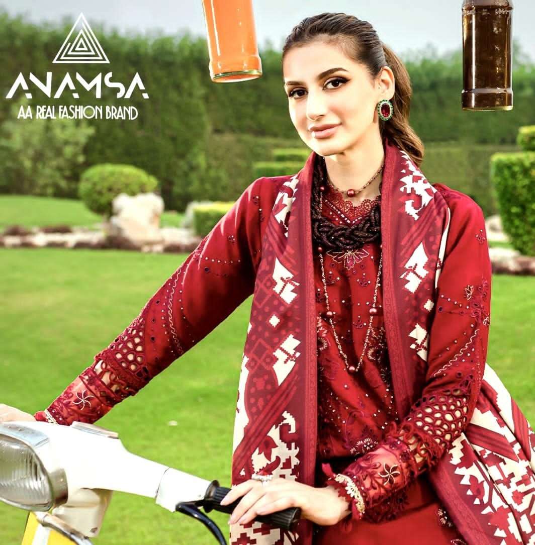 D NO -412 Semi Stitched Anamsa